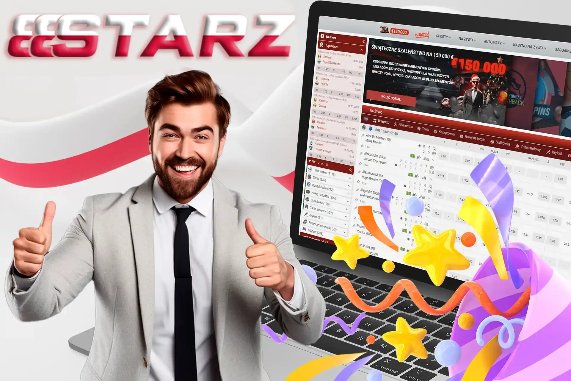 Koniecznie odwiedź stronę internetową czołowego bukmachera w Polsce 888Starz