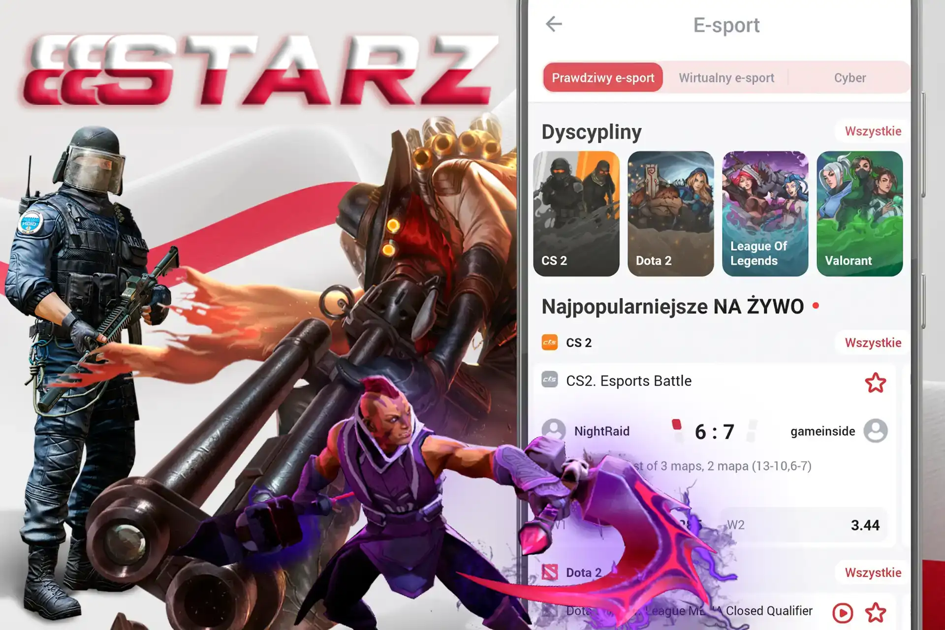 Zakłady na e-sport na stronie bukmachera